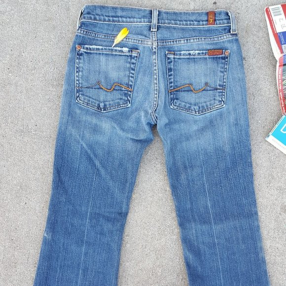 7 For All Mankind Flare Jeans Size 27 Style #U076080U - Picture 6 of 7